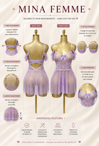 Soft Sheer Elegant Tulle Lingerie - R330