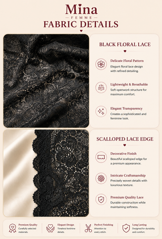 Noir Lace Seduction Babydoll - R423