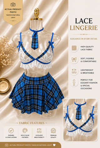 Sexy school uniform Costume Lycra - Joly 2212
