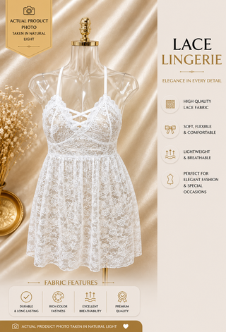 Soft Feminine Lace Lingerie without Push-Up - R525