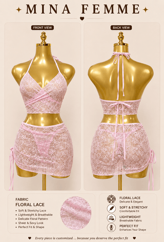 Romantic Lace Tulle Skirt & Top Set - R375 | Mina Femme - Mina Femme