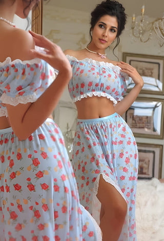 Rosalie Bloom Floral Lounge Set - EVE 7079 - Mina Femme