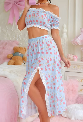 Rosalie Bloom Floral Lounge Set - EVE 7079 - Mina Femme