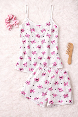 Rosy Dreams Women’s Satin Cami & Shorts Pajama Set - W650 | Mina Femme - Mina Femme