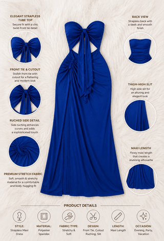 Royal Sapphire Cut-Out Maxi Dress - Joly 2177 - Mina Femme