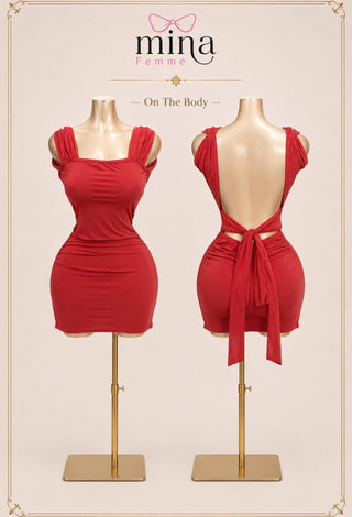 Ruched Summer Yellow Bodycon Mini Dress Butter Fabric - Joly 2169 | Mina Femme - Mina Femme