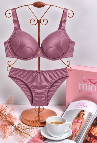 Satin Luxe Push-Up Bra & Panty Set - Fsn 38015 - Mina Femme
