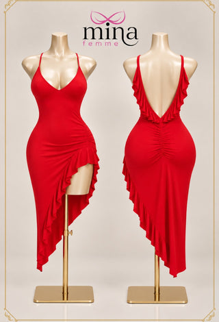 Scarlet Desire Ruffle Butter Dress - Joly 2258 - Mina Femme