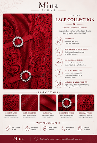 Scarlet Desire Sheer Lace Gown - R307 - Mina Femme