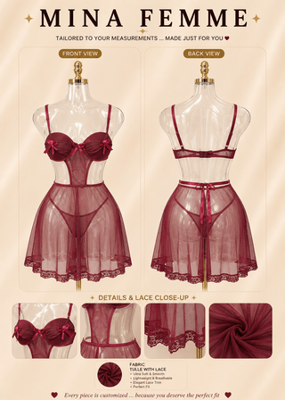 Scarlet Tulle Babydoll Dress - R528 - Mina Femme