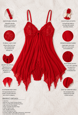Sexy Asymmetrical Tulle Babydoll Lingerie - R524 - Mina Femme