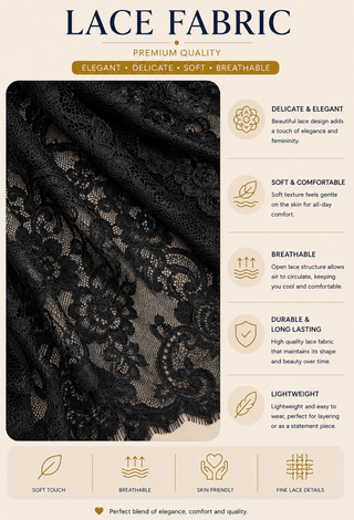 Sexy Black Floral Lace Mesh Nightdress for Women - R465 - Mina Femme