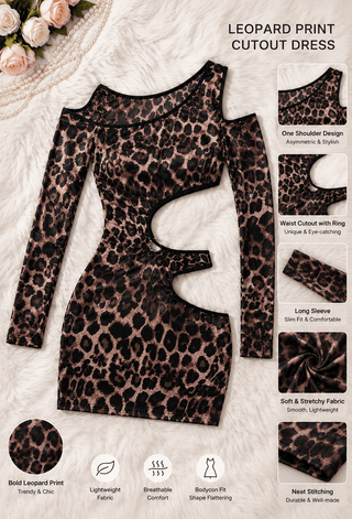 Sexy Cutout Leopard Butter Fabric Lingerie - JOLY 2370 - Mina Femme