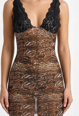 Sexy leopard print Tulle lingerie - Eve 7011 - Mina Femme