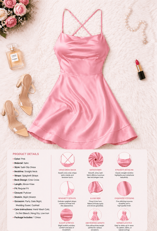 Sexy Women’s Satin Nightgown Soft High Quality - W545 | Mina Femme - Mina Femme