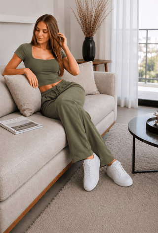 Soft Blue Egyptian Cotton Pajama Set - Femme 4074 - Mina Femme