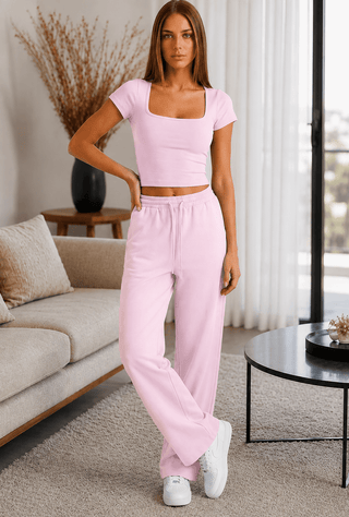 Soft Blue Egyptian Cotton Pajama Set - Femme 4074 - Mina Femme