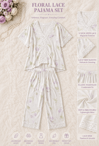 Soft & Breathable 2-Piece Linen Pajama Set - Perfect 7507 - Mina Femme