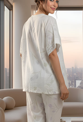Soft & Breathable 2-Piece Linen Pajama Set - Perfect 7507 - Mina Femme
