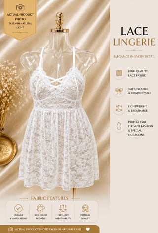 Soft Feminine Lace Lingerie without Push-Up - R525 - Mina Femme