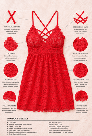 Soft Feminine Lace Lingerie without Push-Up - R525 - Mina Femme