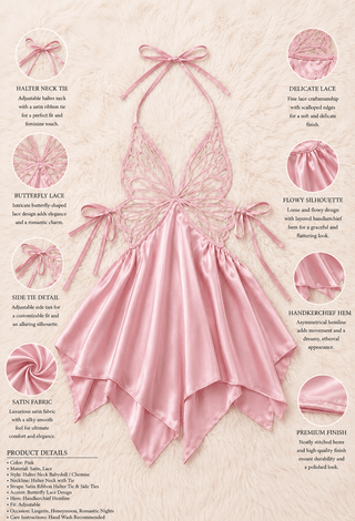 Soft Pink Satin Lingerie without Cups - W436 - Mina Femme