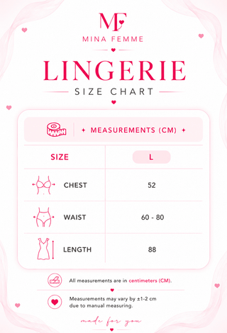 Soft Pink Satin Lingerie without Cups - W436 - Mina Femme