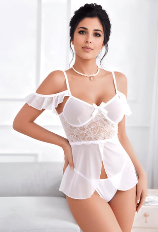 Soft Sheer Elegant Tulle Lingerie - R330 - Mina Femme