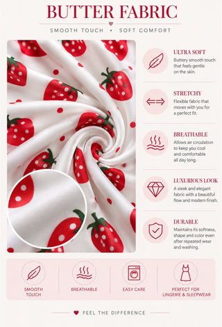 Strawberry Sweetheart Butter Two-Piece Lingerie Set - JOLY 2262 - Mina Femme