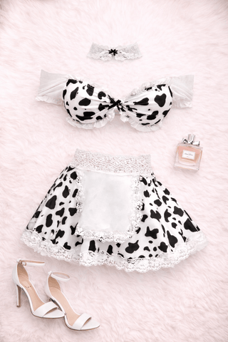 Sweet Daisy Maid Lounge Set | Mina Femme - Joly 2165 - Mina Femme