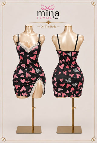Sweet Hearts Butter Mini Dress - JOLY 2182 - Mina Femme