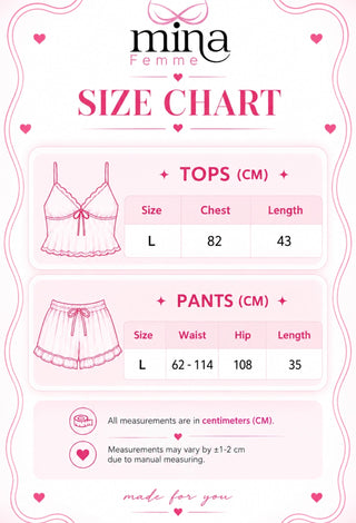 Sweetheart Ruffle Short Pajama Set - Simple 5113 - Mina Femme