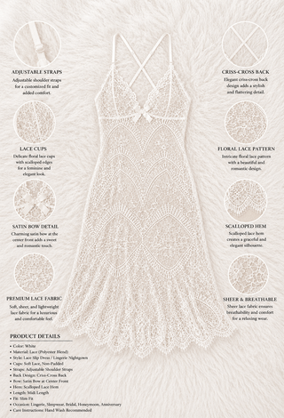 Transparent Lace Lingerie For Bridals - R345 | Mina Femme - Mina Femme