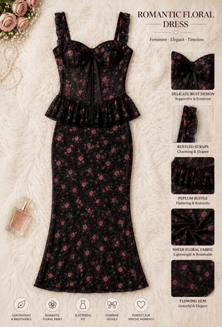 Transparent Mesh Floral Sheer Tulle Lingerie - EVE 7075 - Mina Femme