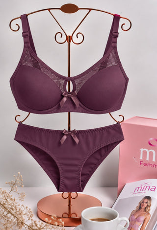 Velvet Bloom Elegant Bra & Panty Set - Fsn 61420 - Mina Femme