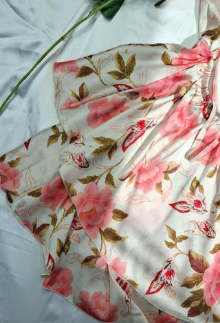 W601 Women's Satin Floral Lingerie Set - Mina Femme