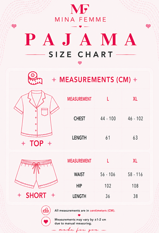 W632 Satin short Pajama Set - Mina Femme