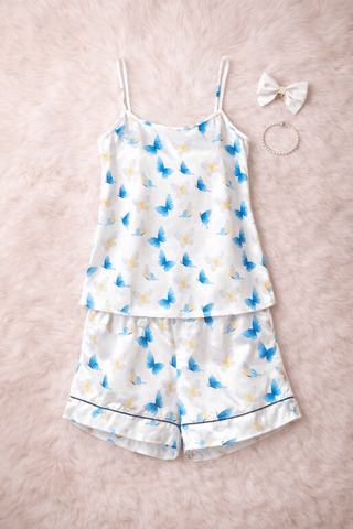 W642 Satin short Pajama Set - Mina Femme