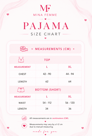 W649 Satin short Pajama Set - Mina Femme