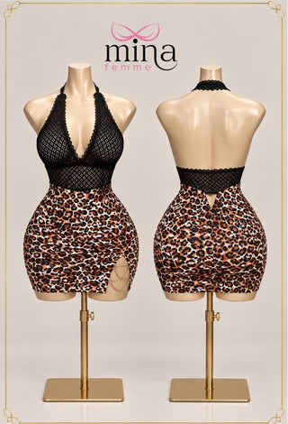 Wild Temptation Leopard Lingerie Dress - Joly 2282 - Mina Femme