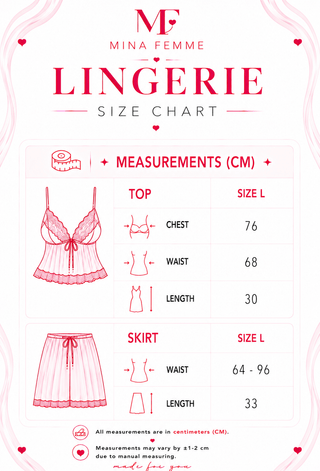 Women's Black Polka Dot 3-Piece Lingerie Set with Sheer Mesh Skirt - Eve 7028 - Mina Femme