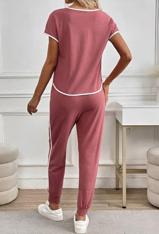 Women’s Egyptian Cotton Pajama Set – Soft Summer Lounge Wear Femme 3015 | Mina Femme - Mina Femme