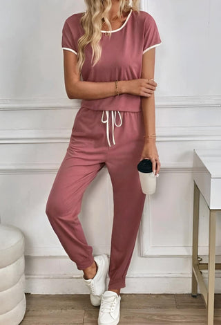 Women’s Egyptian Cotton Pajama Set – Soft Summer Lounge Wear Femme 3015 | Mina Femme - Mina Femme