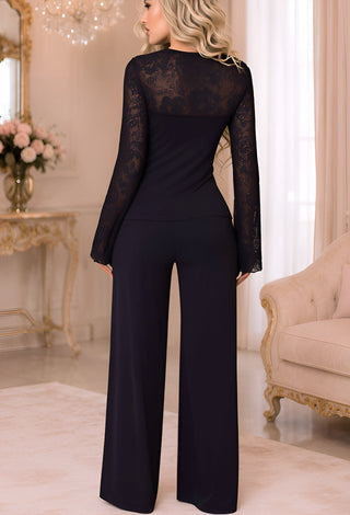Women’s Egyptian Cotton Pajama Set with Lace - Femme 4082 - Mina Femme