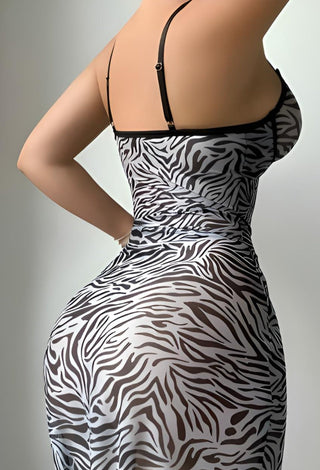 Women’s Zebra Tulle Lingerie Push up - Eve 6990 | Mina Femme - Mina Femme