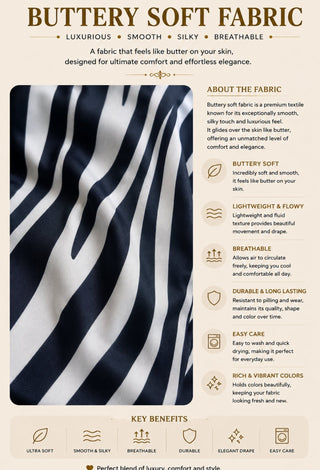 Zebra Muse Black & White Butter Fabric Maxi Dress - JOLY 2420 - Mina Femme